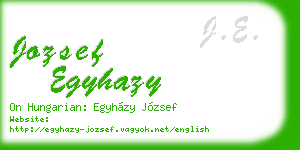 jozsef egyhazy business card